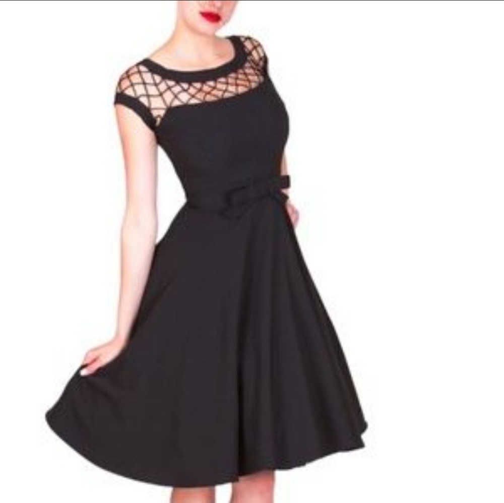 Tatyana Alika Circle Black Pinup Fit and a flare Dress